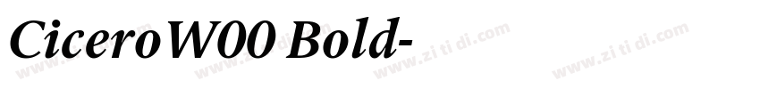 CiceroW00 Bold字体转换